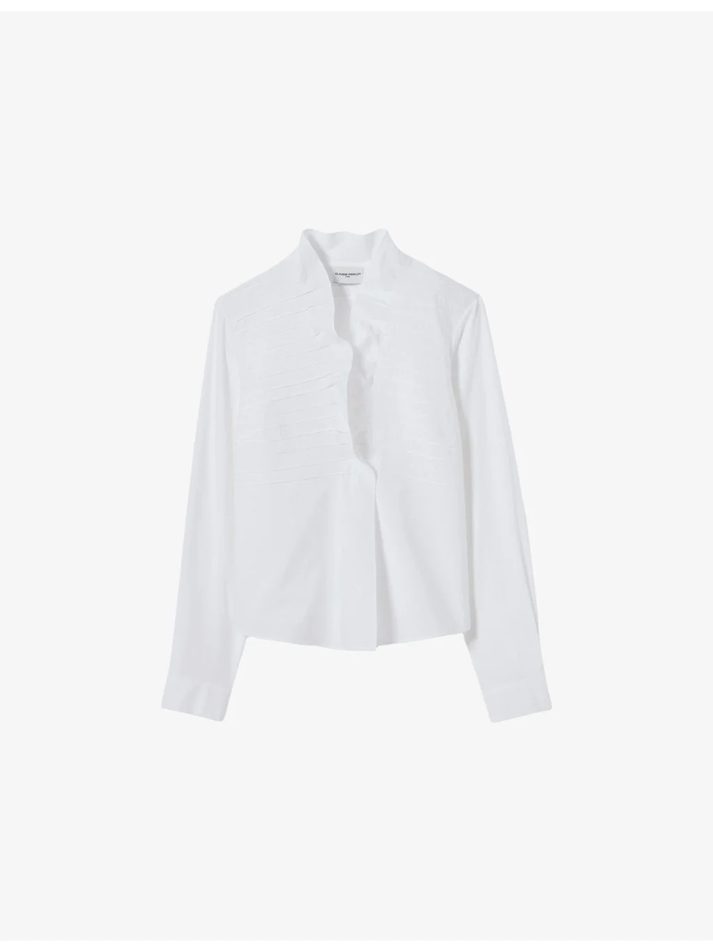 Ruffled Long-Sleeved Cotton-Poplin Shirt - 1