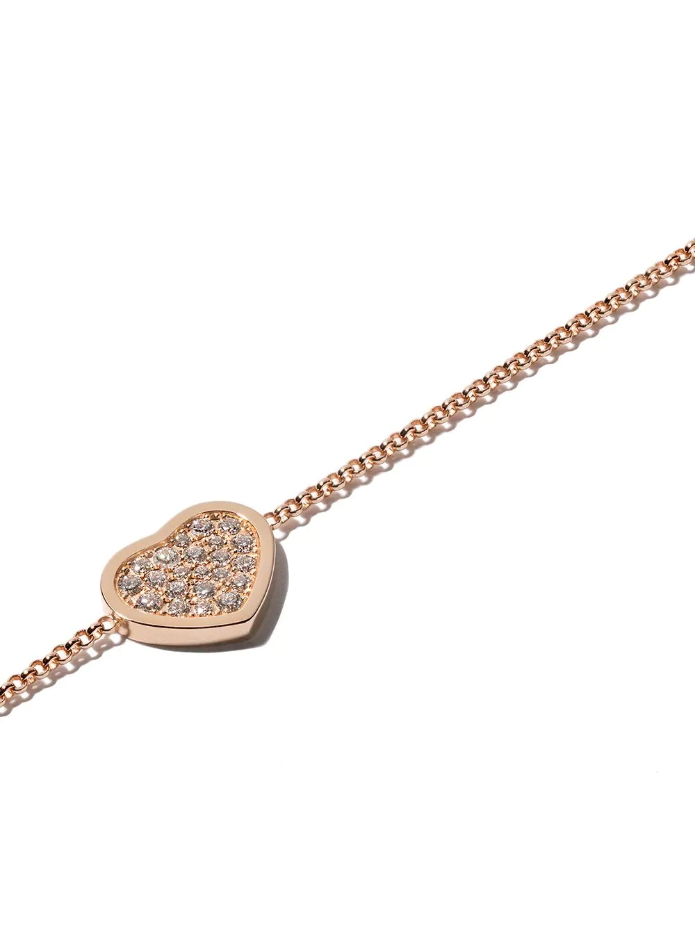 18kt rose gold Happy Hearts diamond sautoir necklace - 4