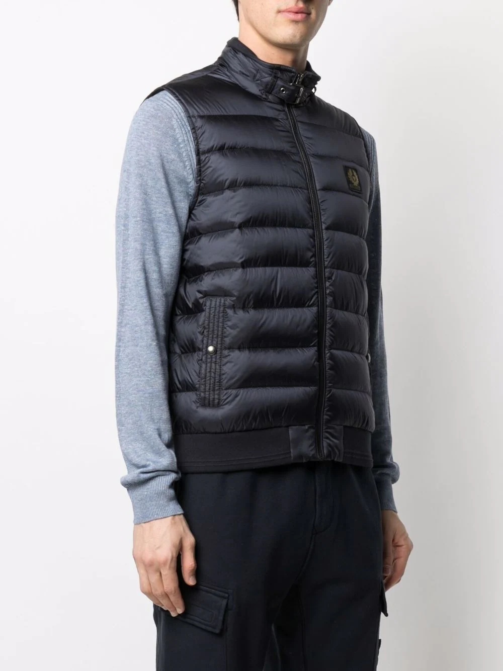 logo-patch padded gilet - 3