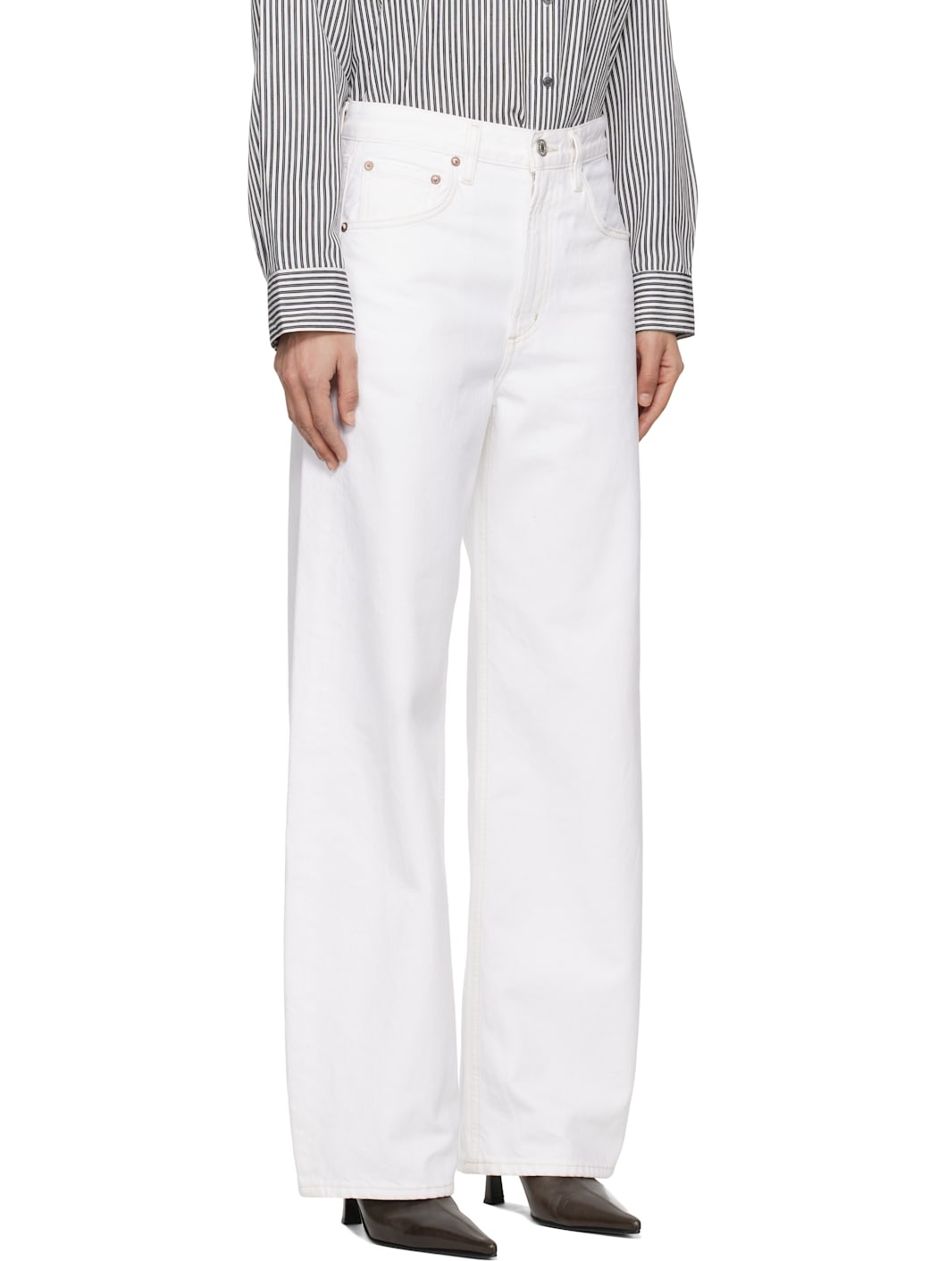 White Low Curve Jeans - 2