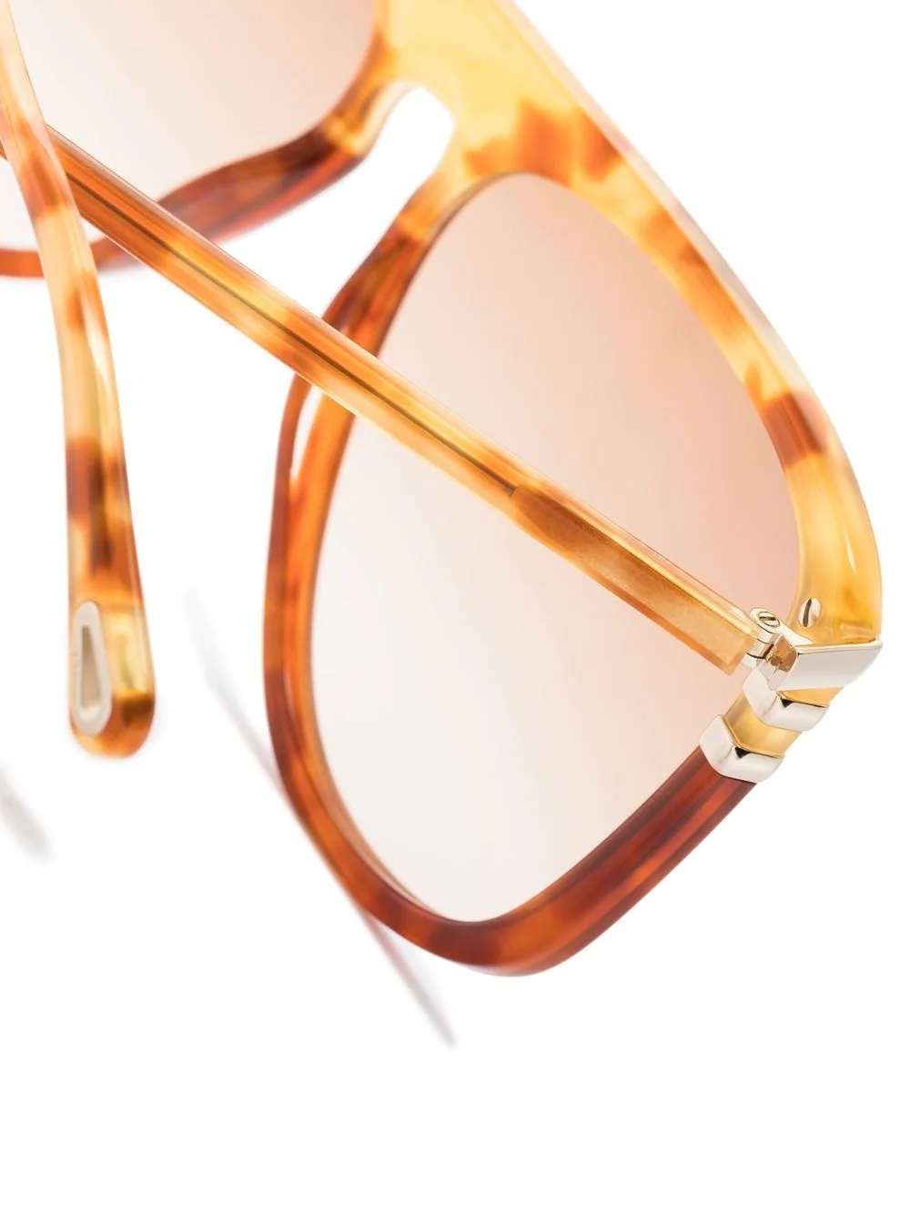 pilot-frame tortoiseshell-effect sunglasses - 3