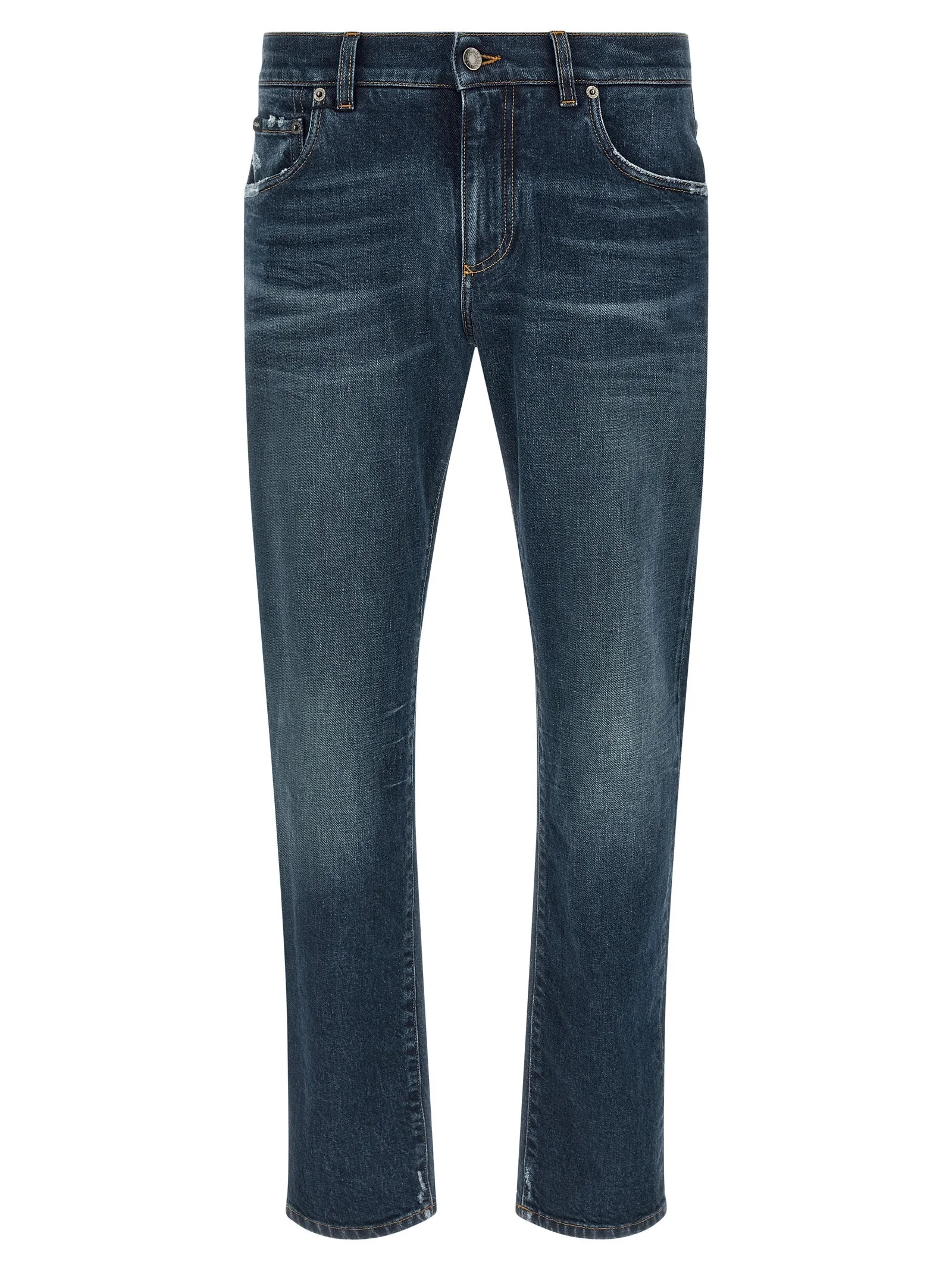 Dolce & Gabbana Men Logo Patch Jeans - 1