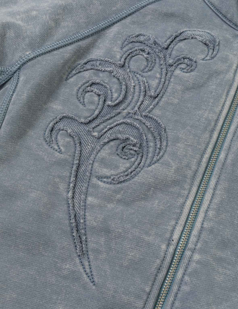 Reversed Fabric Cropped Hoodie 5