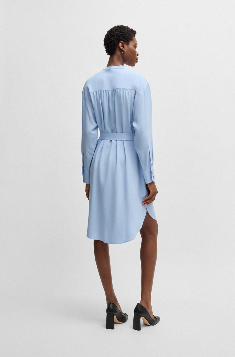 BELTED DRESS WITH SNAP PLACKET 3