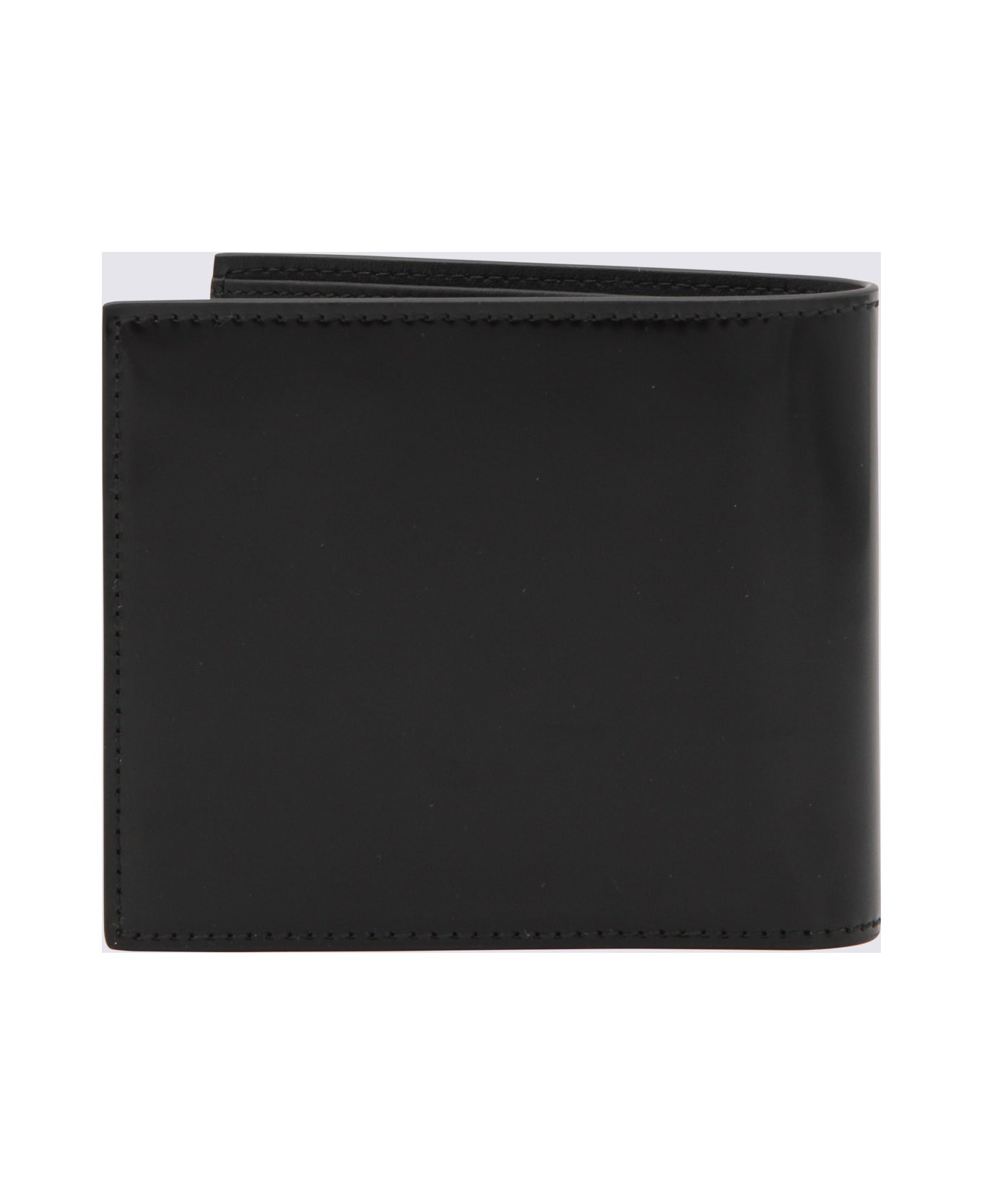 Black Leather 3d Logo Wallet - 2