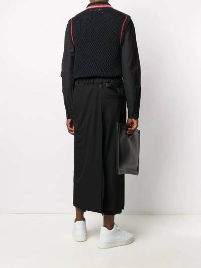 Yohji Yamamoto cropped wide-leg trousers outlook