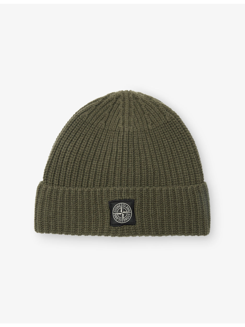 Brand-Patch Ribbed Wool Beanie - 1