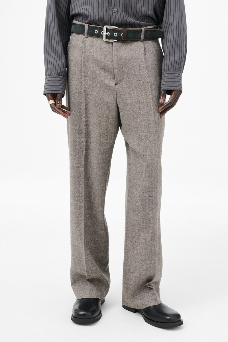 Borrowed Chino Brown Natural Herringbone 3