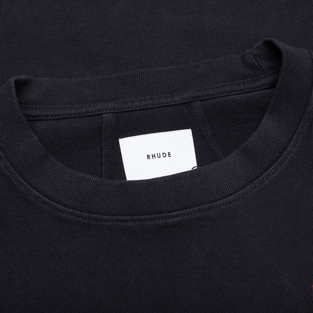 MOONLIGHT BADGE L/S TEE - VINTAGE BLACK - 4