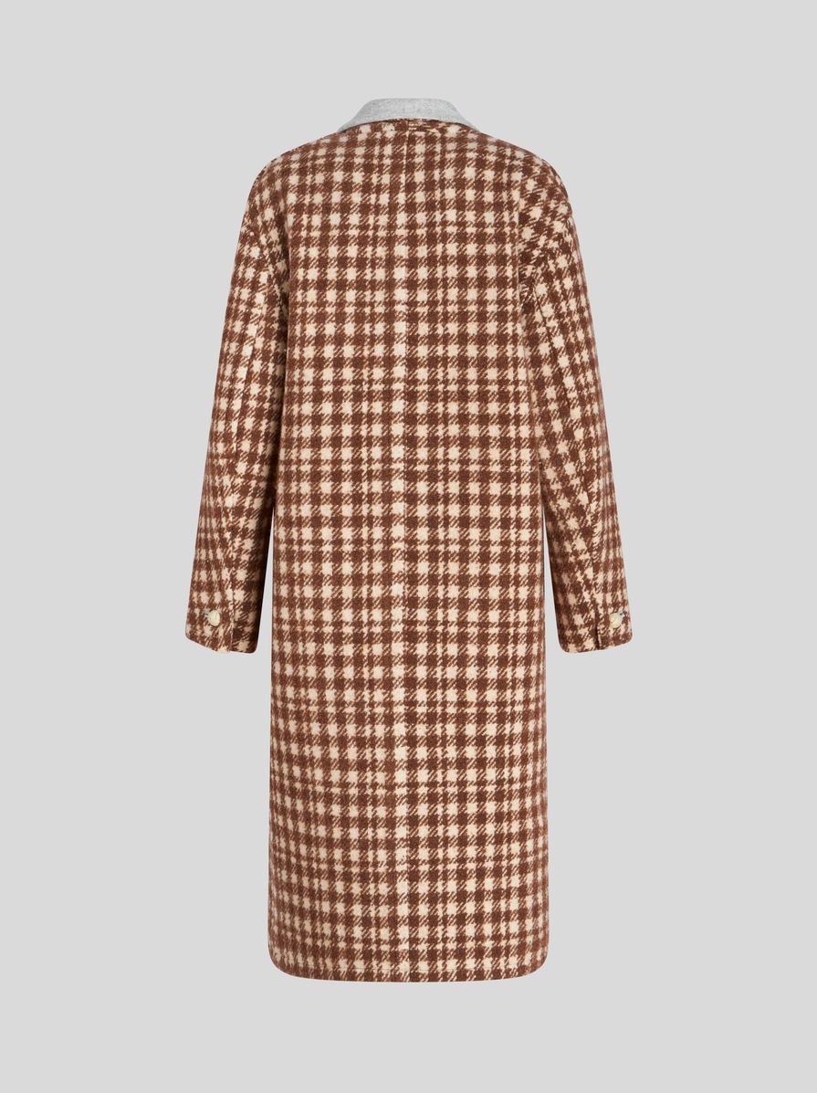 LONG HOUNDSTOOTH COAT - 6