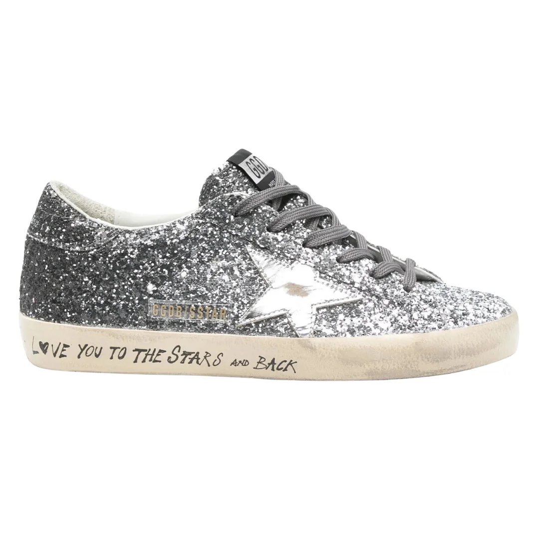 Silver & Black Glitter Superstar - 1