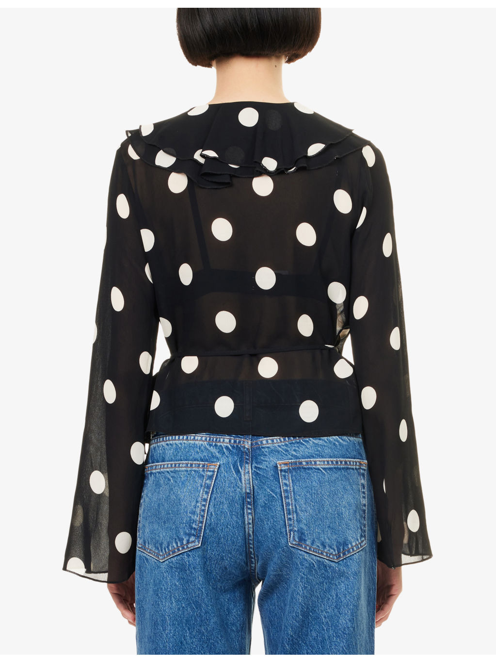 Kilah Pola-Dot Crepe Top - 4