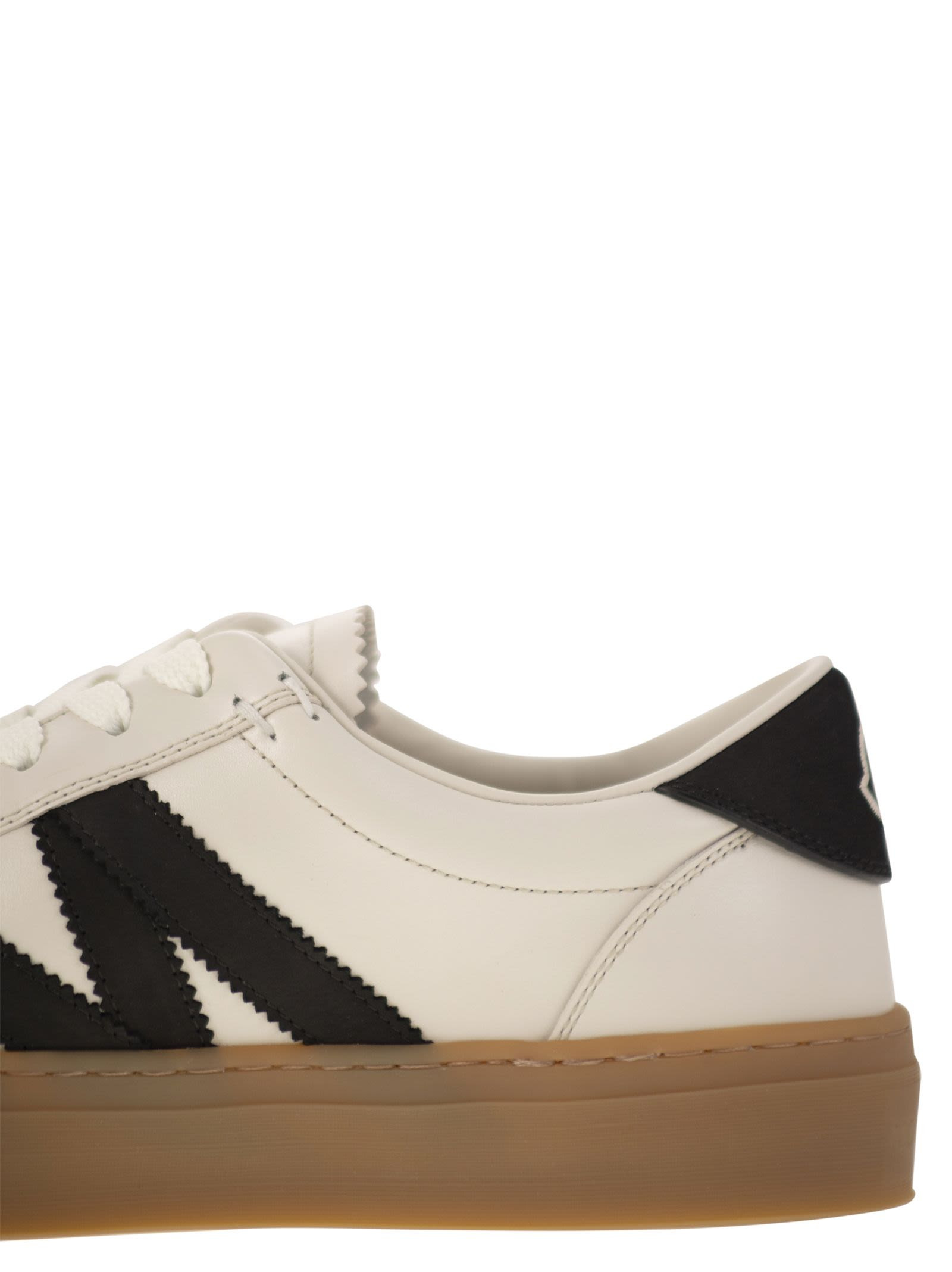 Moncler Men Monaco2 - Leather And Nubuck Sneakers. - 7