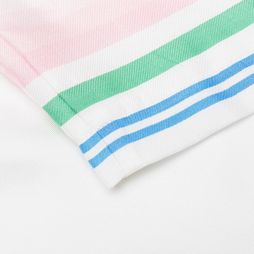 CASABLANCA TENNIS CLUB ICON SILK SHORTS W/ DRAWSTRINGS - MULTI - 3