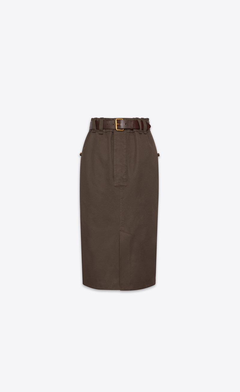 pencil skirt in cotton - 1