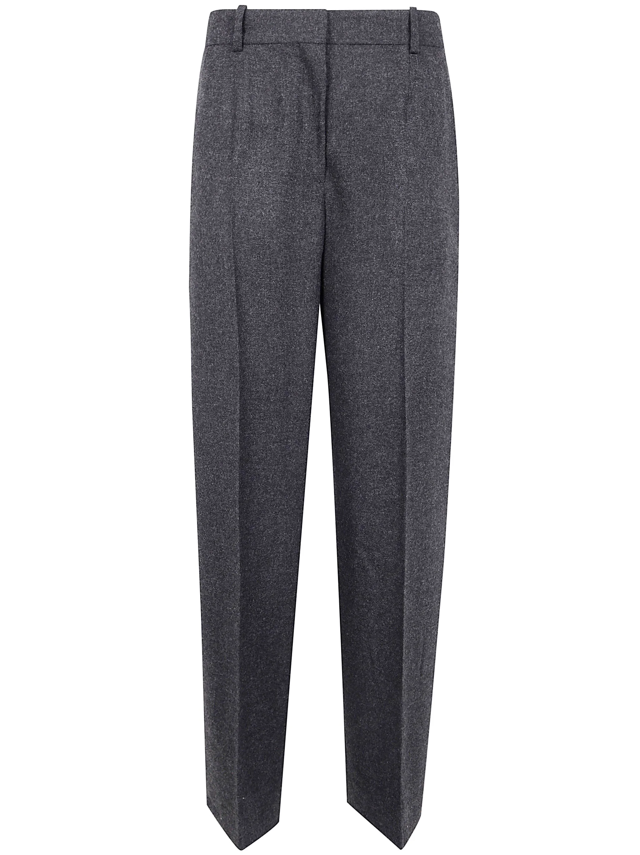 Wide Leg Flannel Trousers - 1