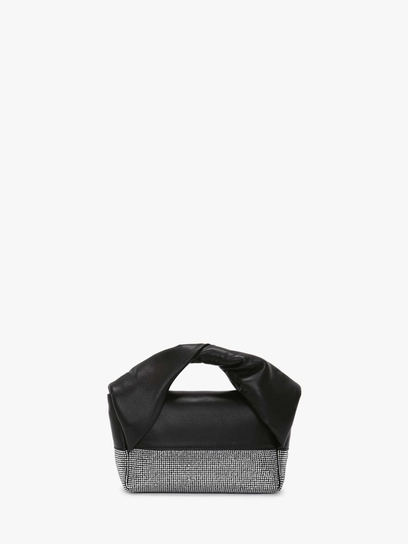 MEDIUM TWISTER - LEATHER TOP HANDLE BAG WITH CRYSTALS 4