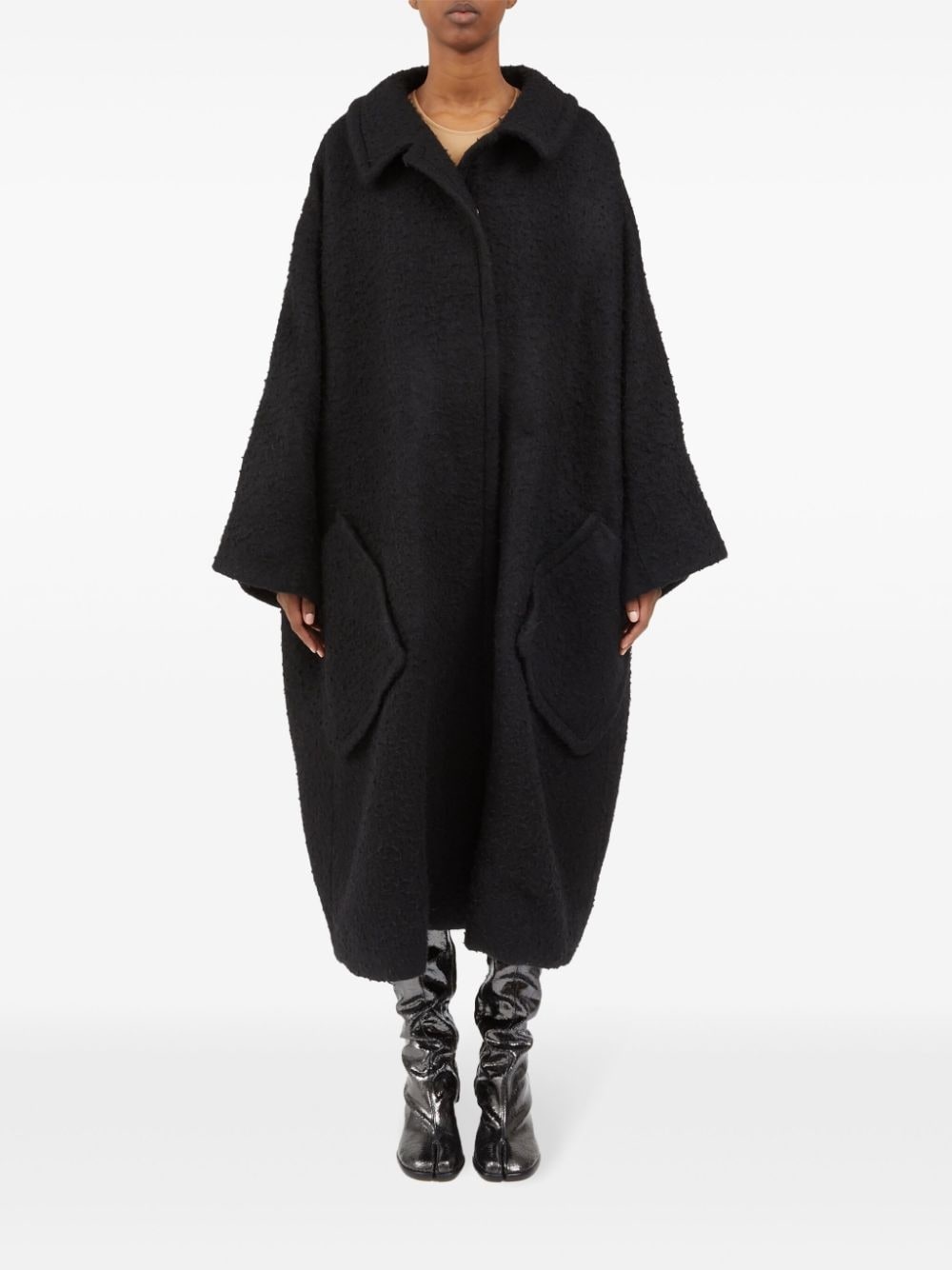 bouclé oversized coat - 2