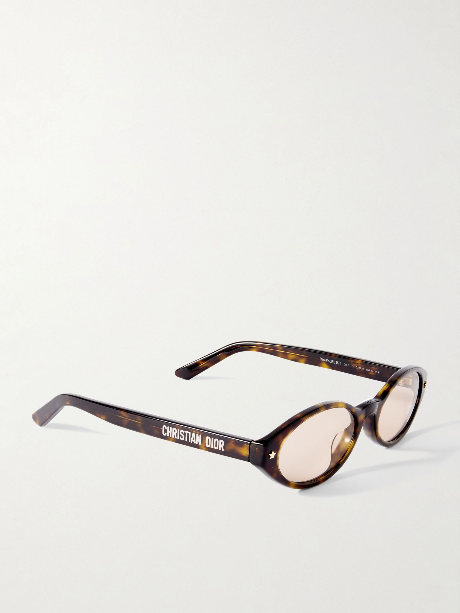 DiorPacific R1I oval-frame tortoiseshell acetate sunglasses Tortoiseshell - 3