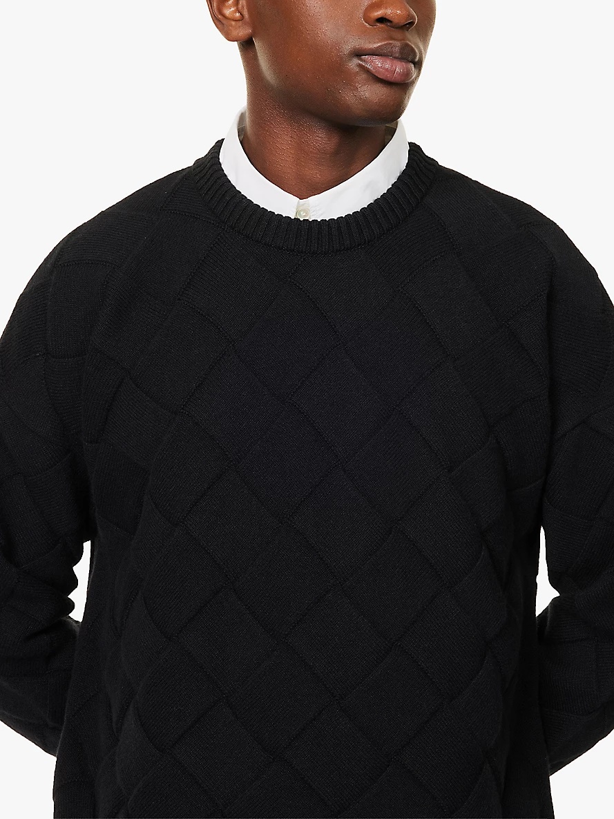 Intreccio knitted regular-fit wool-blend jumper - 5