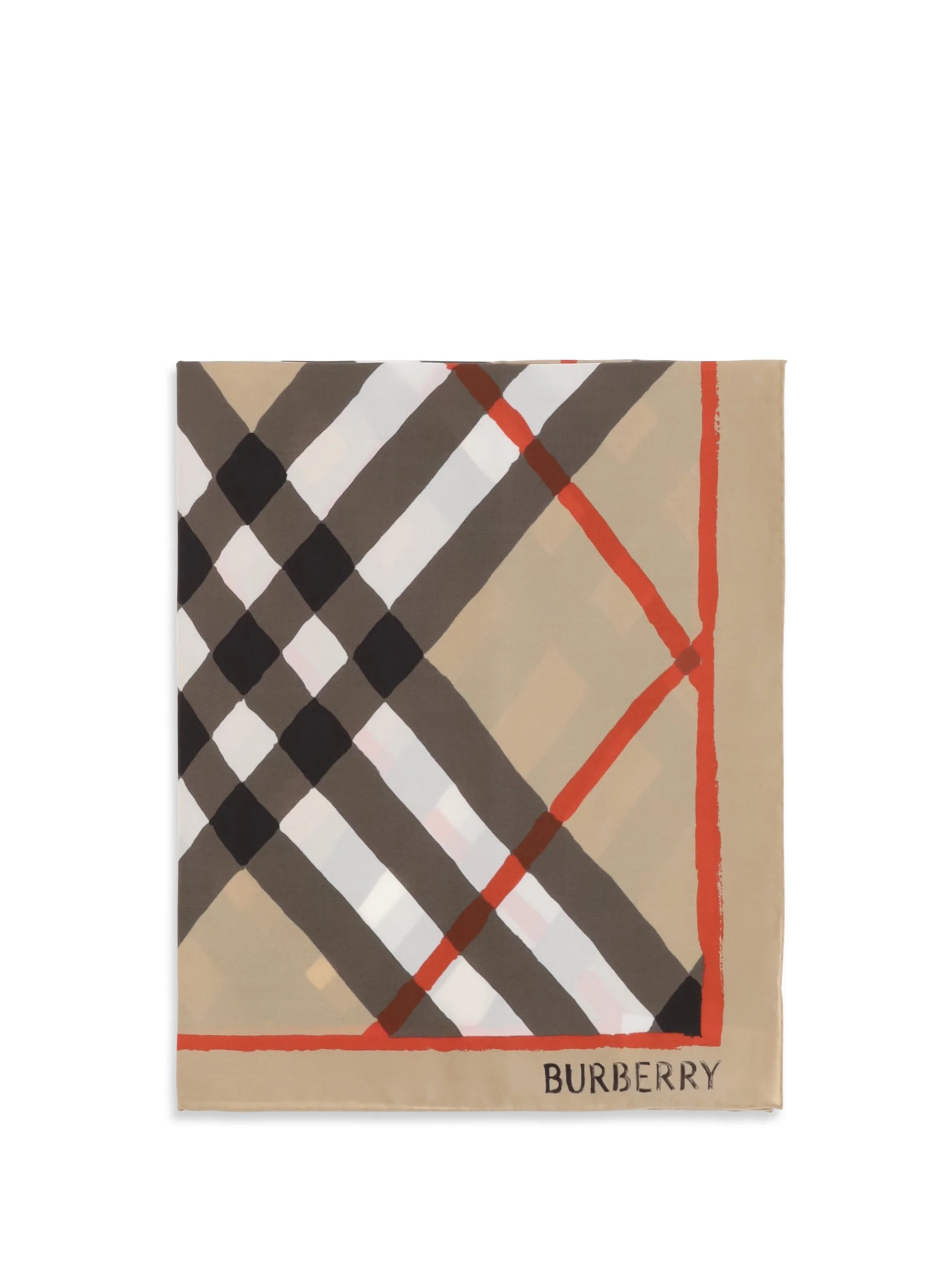 Burberry Women Silk Watercolour Check Scarf - 1