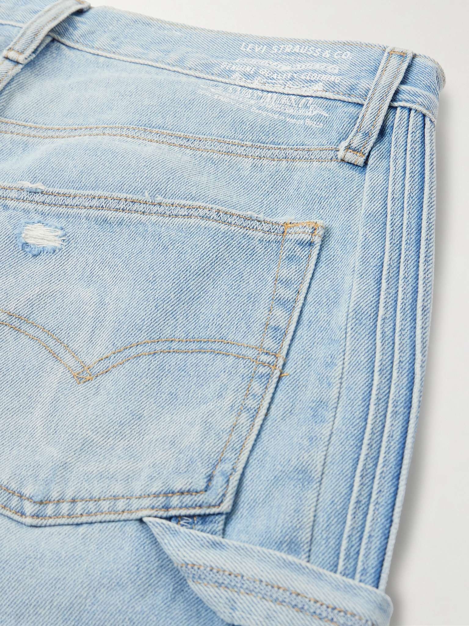 + Levi's Straight-Leg Button-Detailed Distressed Denim Bermuda Shorts - 5