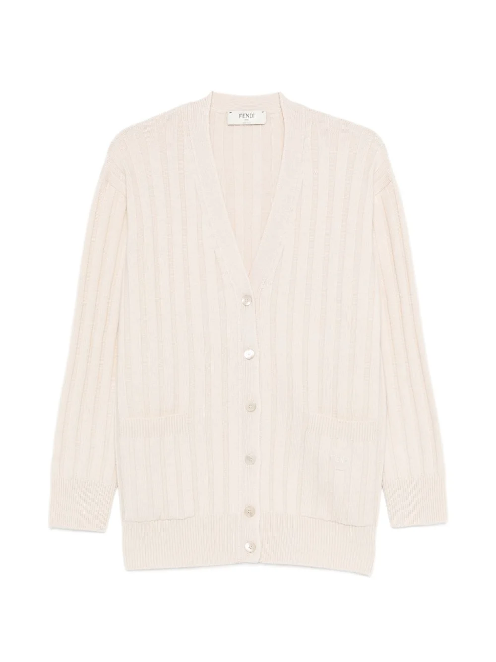 ribbed pocket cardigan - 1