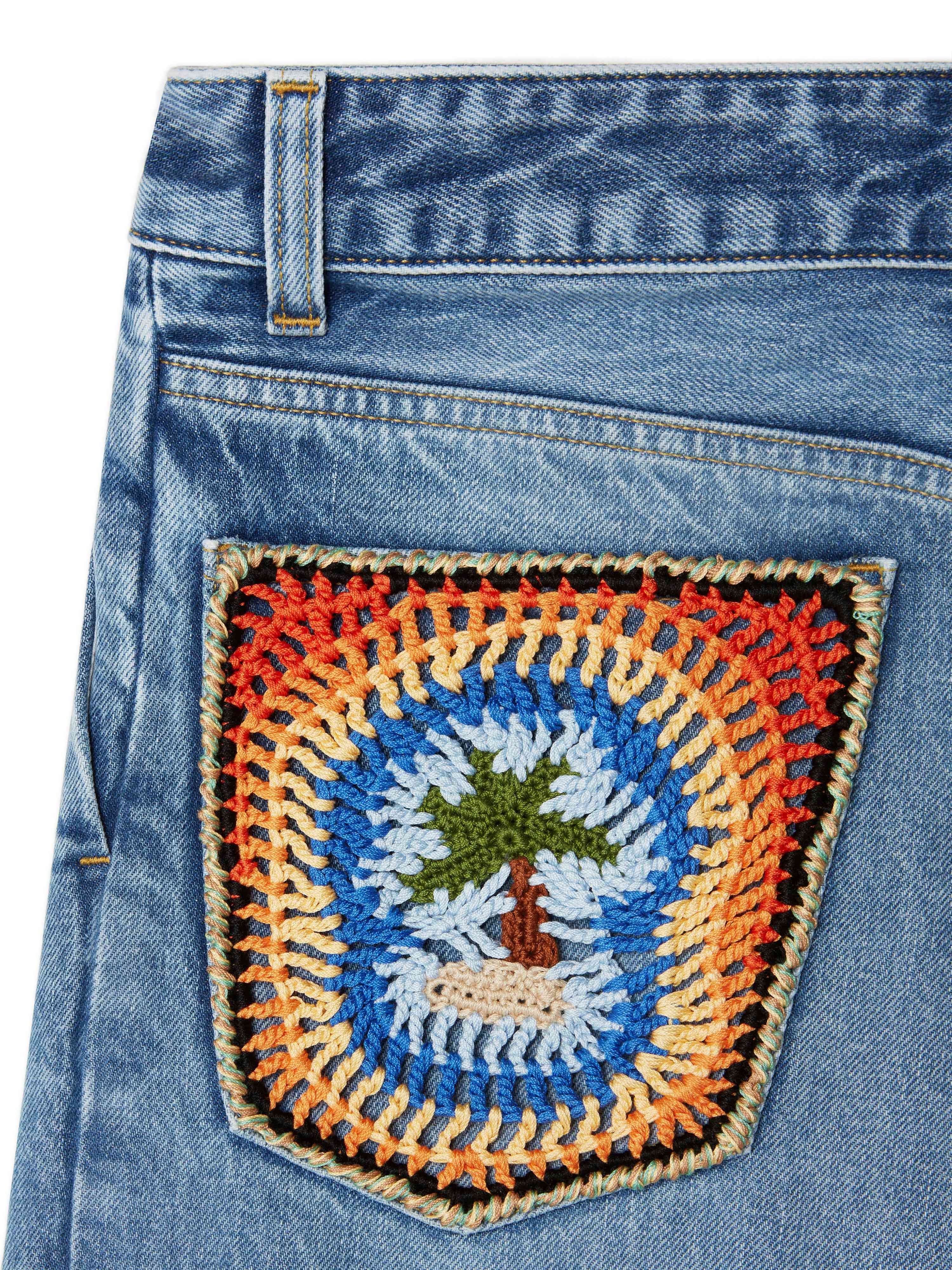 Sunny Crochet Denim Pants - 7