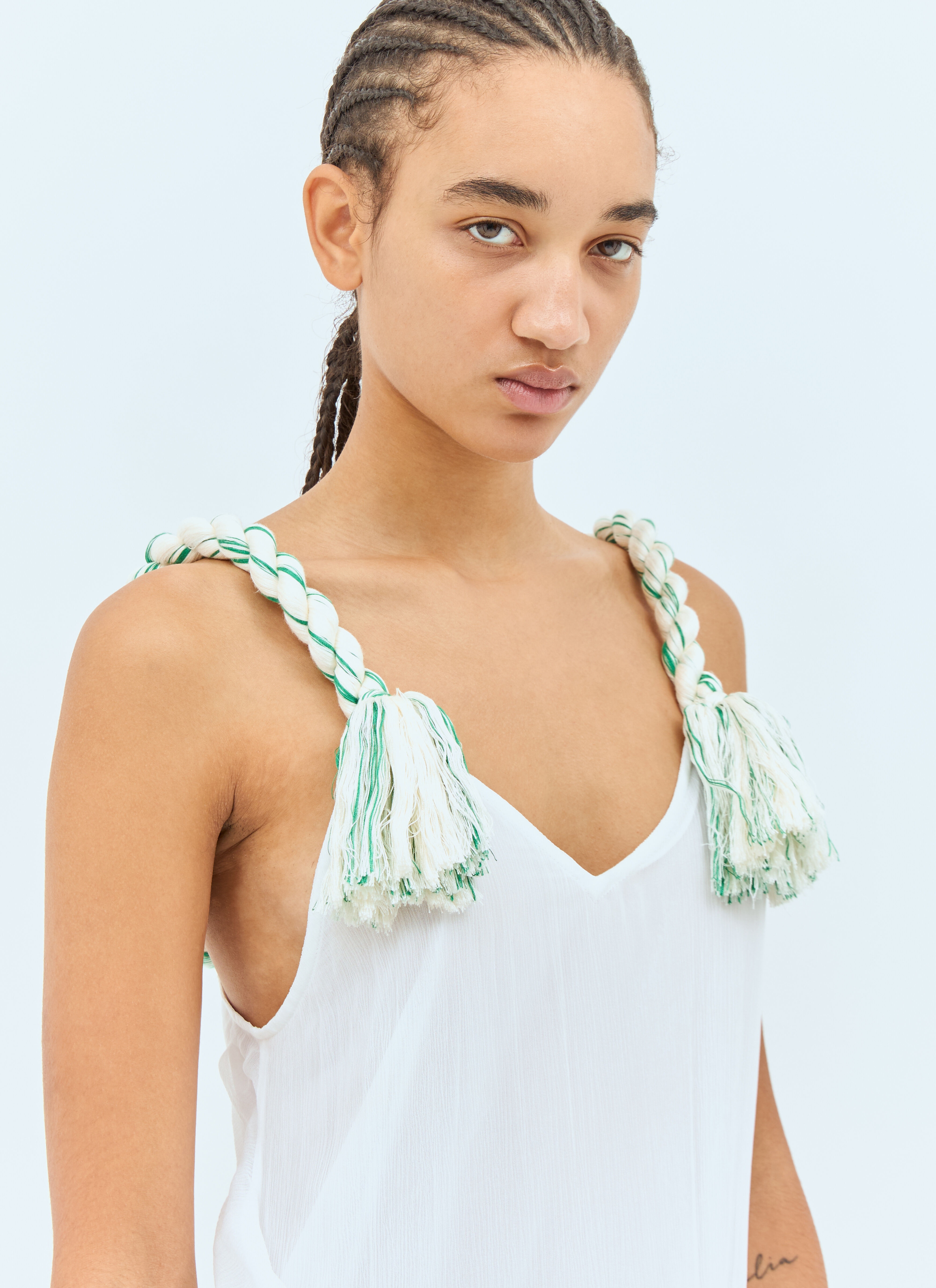Tassel Strap Twisted Dress - 2