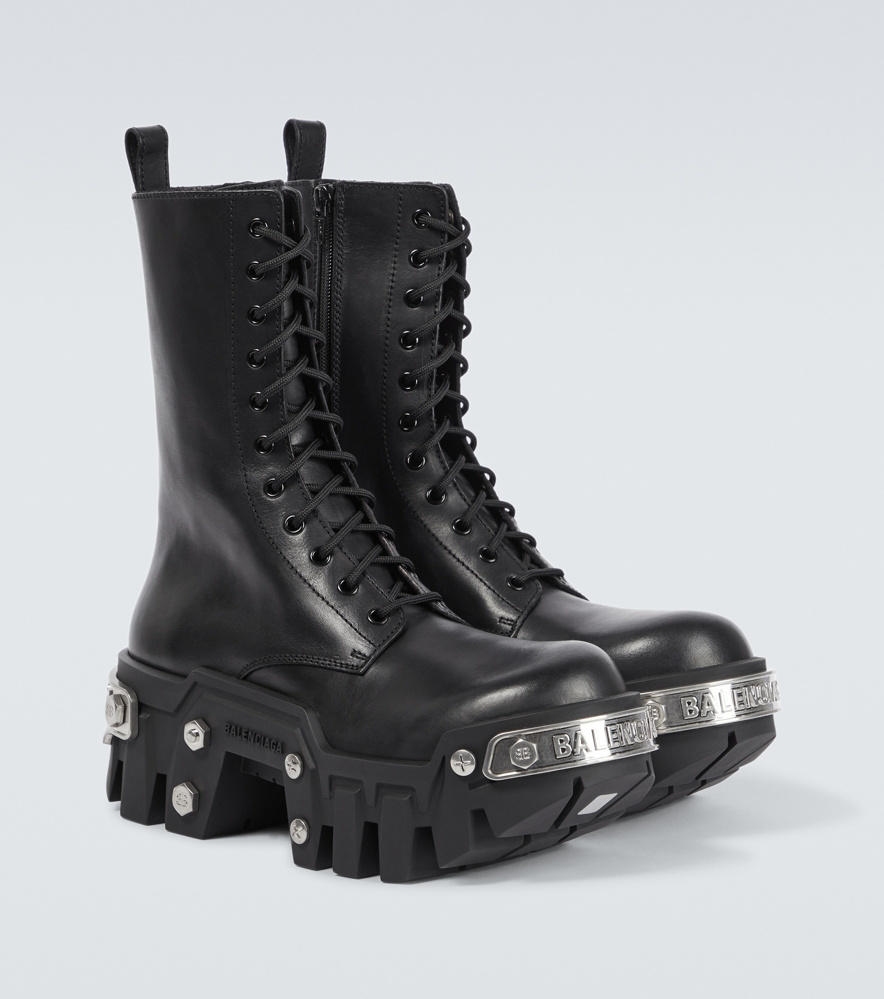 Bulldozer leather lace-up boots - 5
