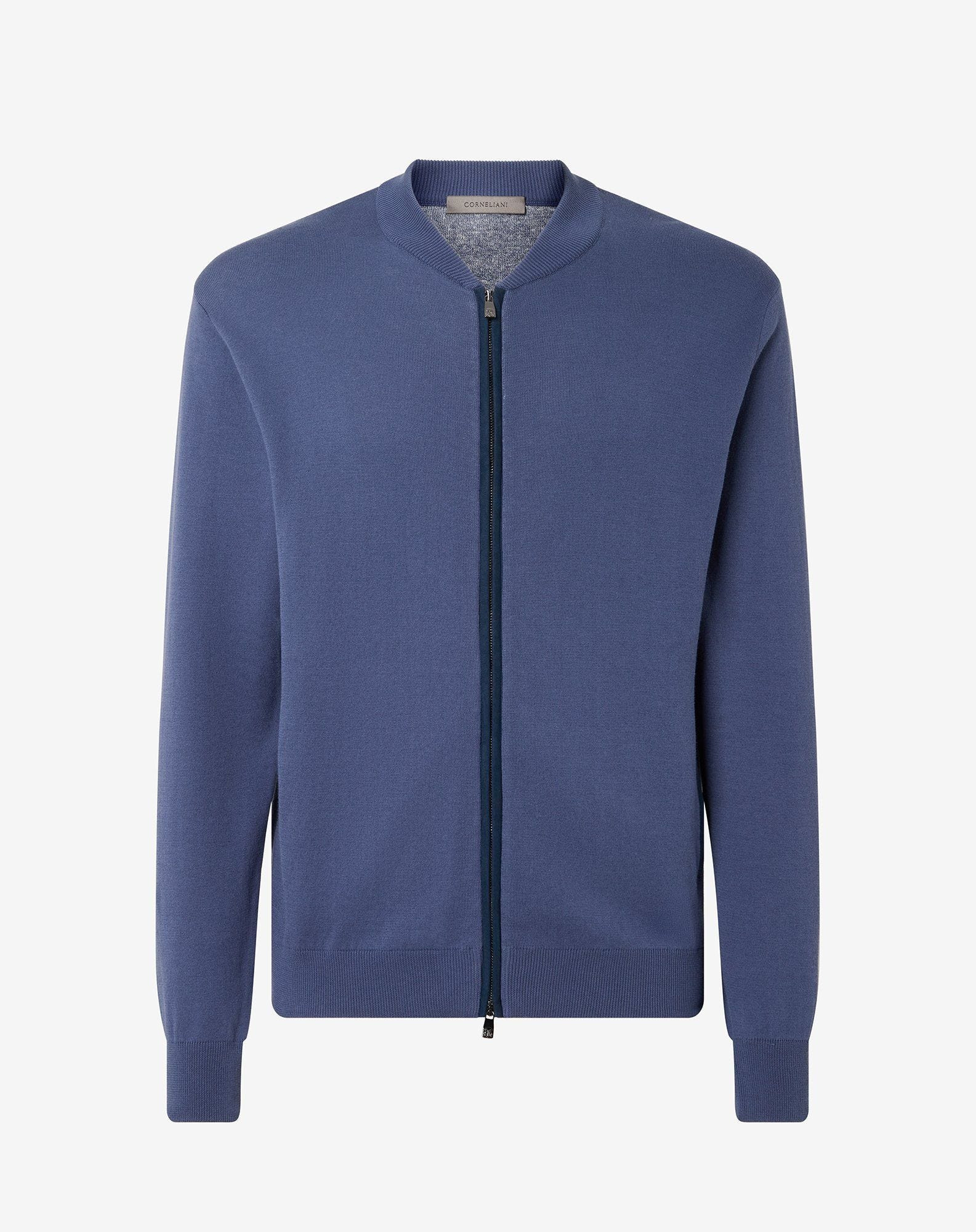Blue cotton and linen knitwear - 1
