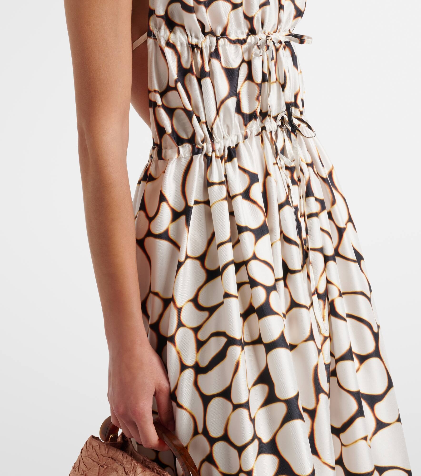 Printed silk twill maxi dress - 5