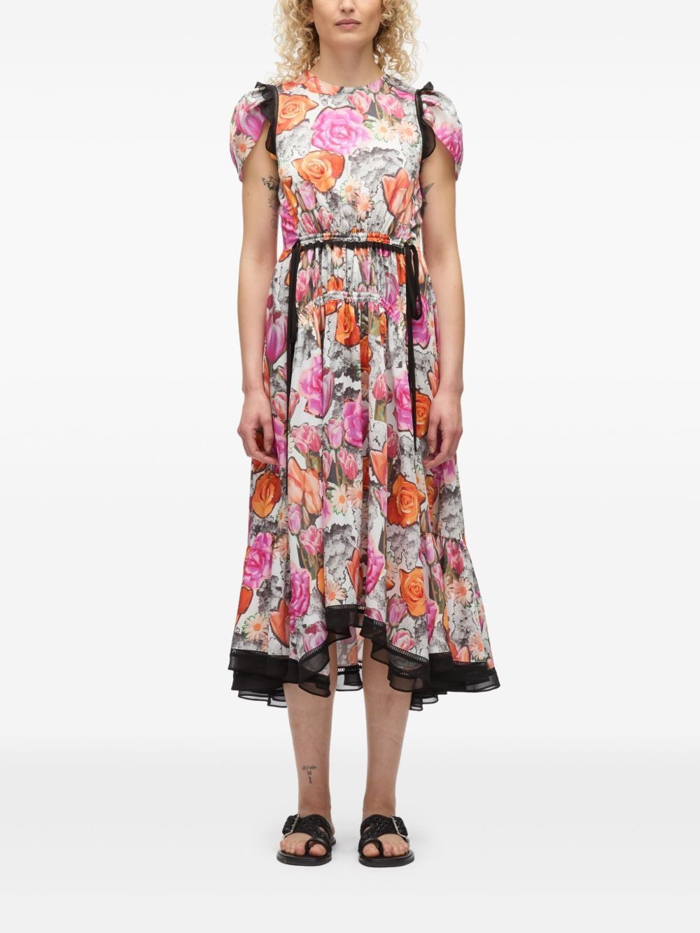 floral-print midi dress - 2