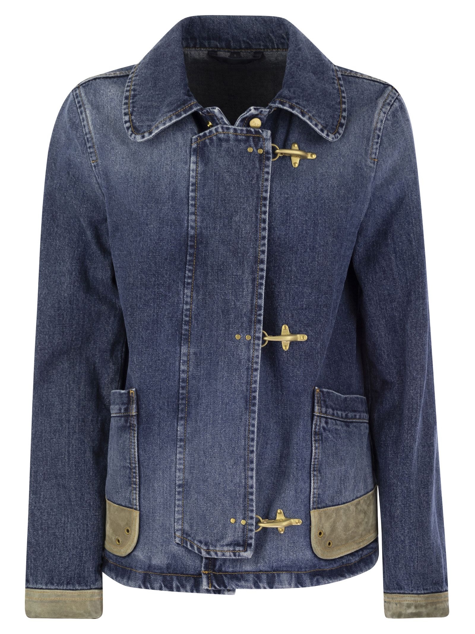 ジャケット Fay SS24 3-hook Denim Jacket (NAW1248425LWBDU007) Other Designers FAY - Fay Women 3-Hook Denim Jacket