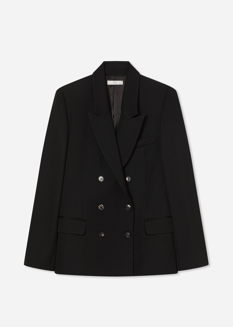 Textured Tuxedo Blazer in Virgin Wool 1