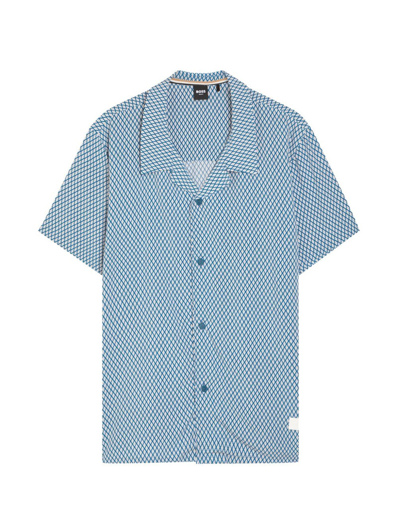 geometric-print camp-collar shirt 1