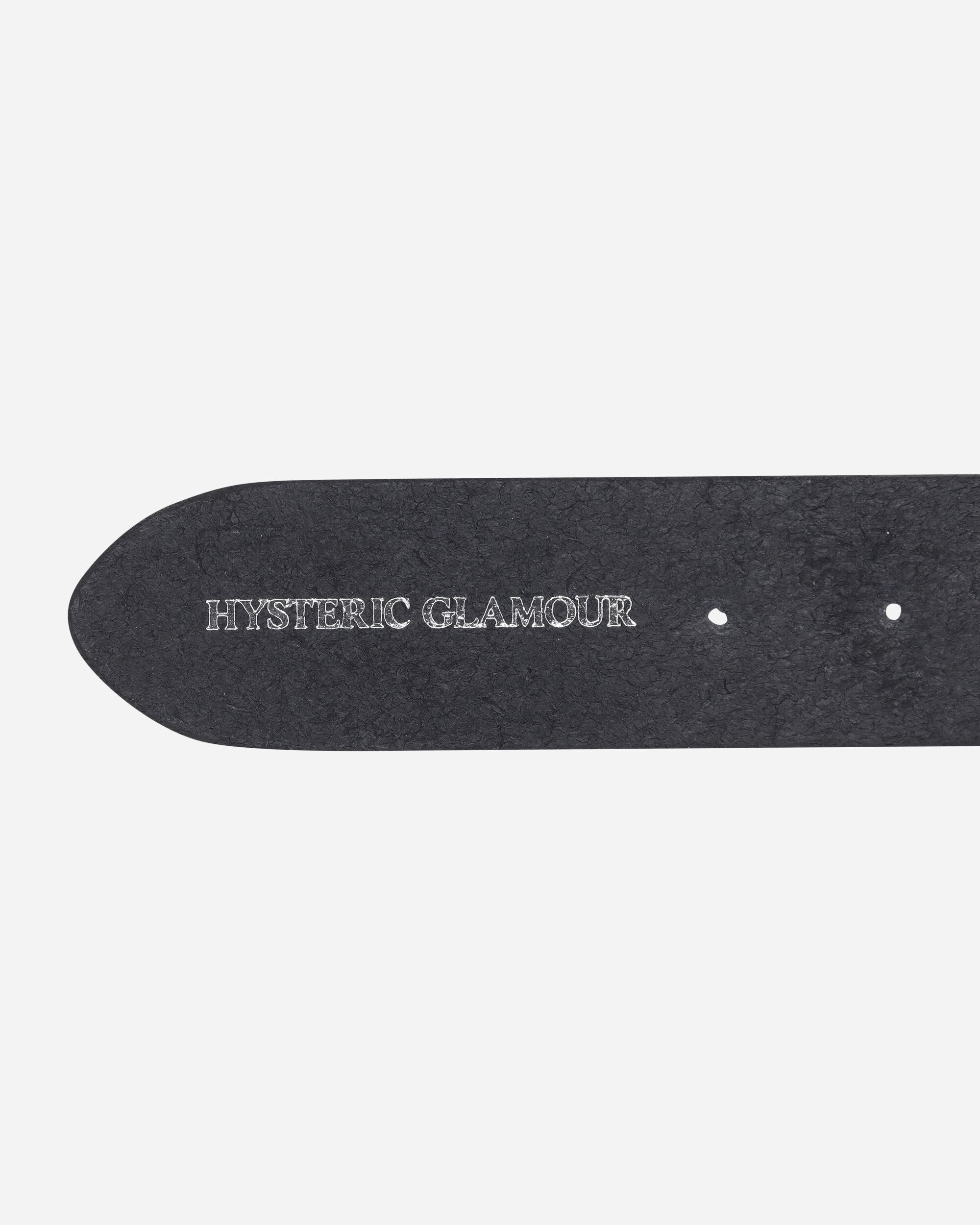 Hypnotized Logo Ring Leather Belt Black - 6