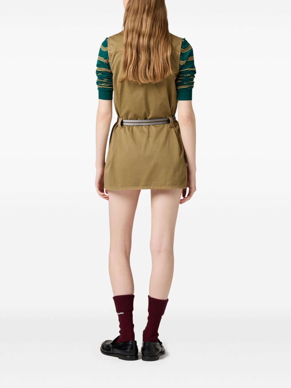 garment-dyed cotton mini dress - 3
