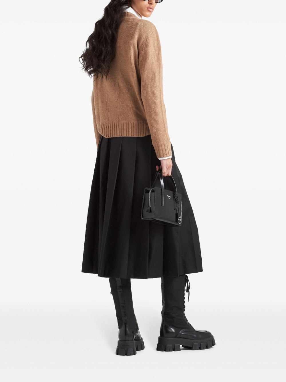 logo-intarsia cashmere jumper - 3