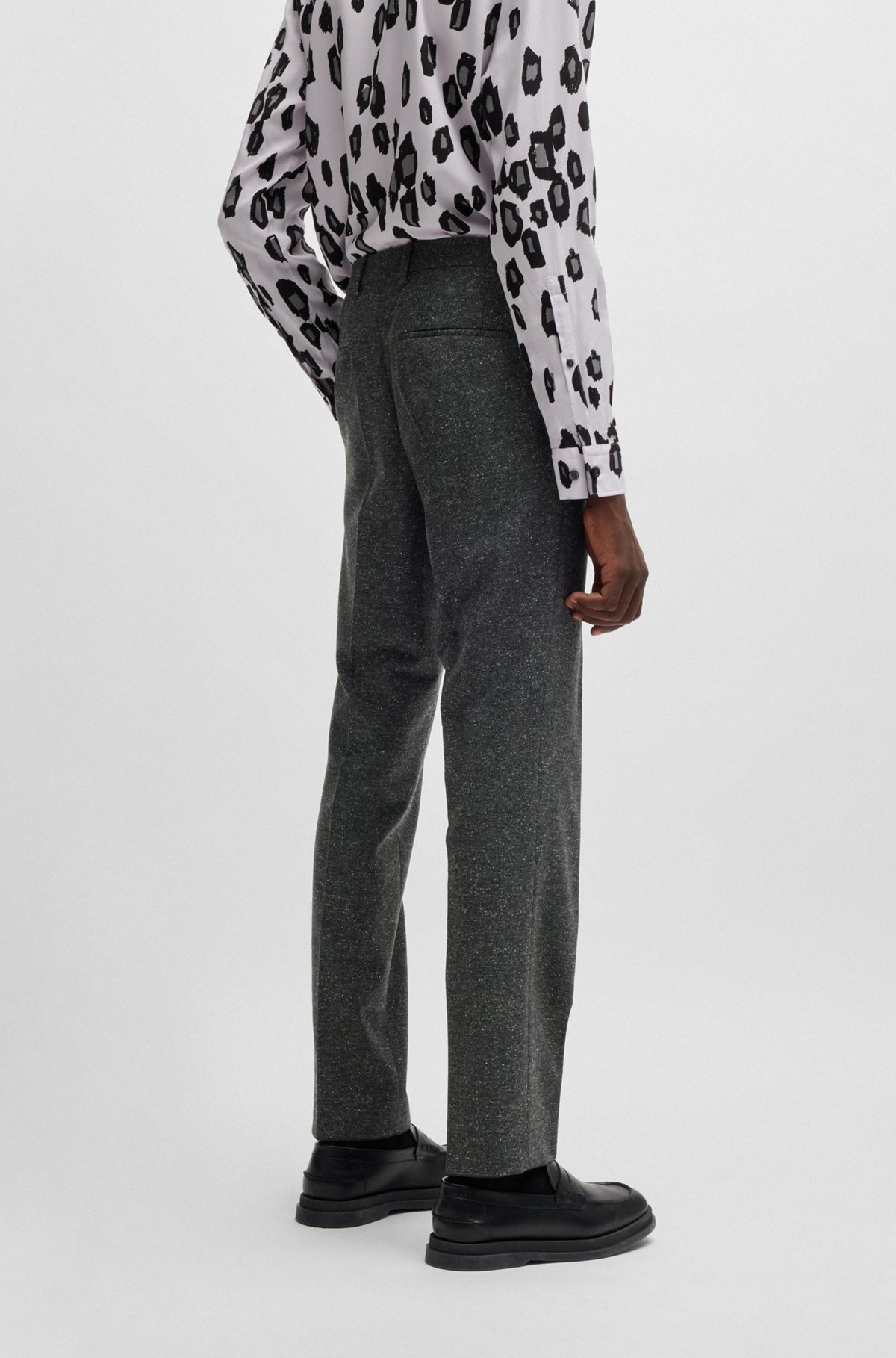 SLIM-FIT SUIT IN MICRO-PATTERNED WOOL - 7
