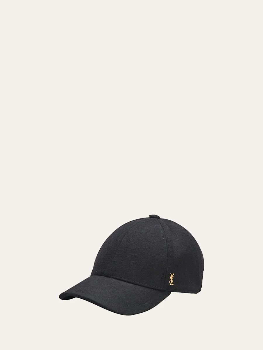 YSL Wool Felt Baseball Cap - 1