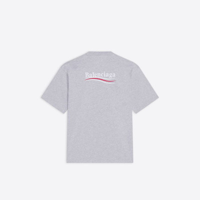 BALENCIAGA Men's Political Campaign T-shirt Large Fit in Grey outlook