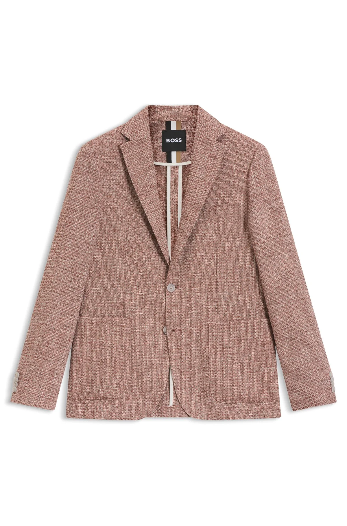 SLIM-FIT BLAZER IN MICRO-PATTERNED STRETCH TWEED - 1