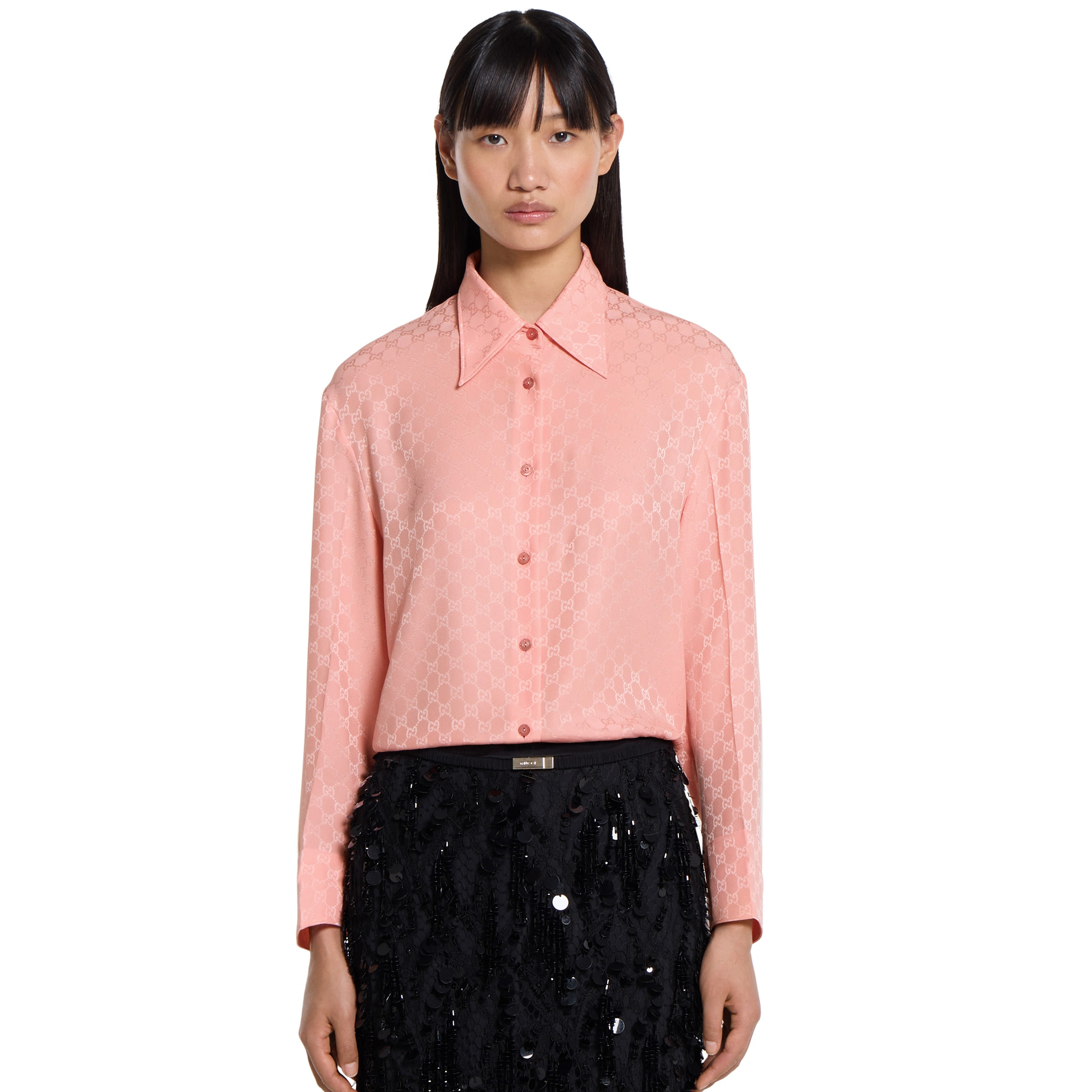 GG silk jacquard shirt - 3