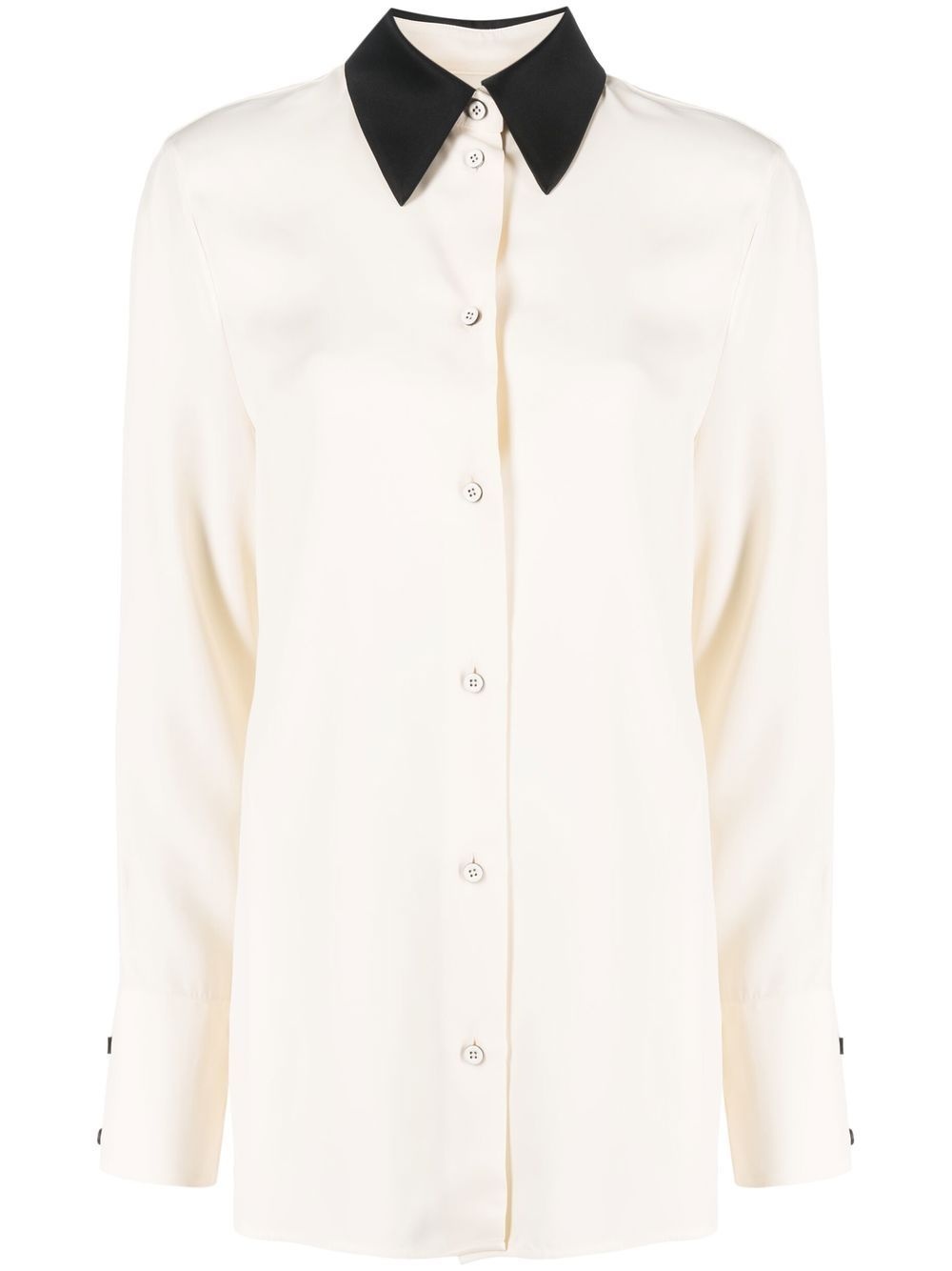 two-tone long-sleeve shirt - 1