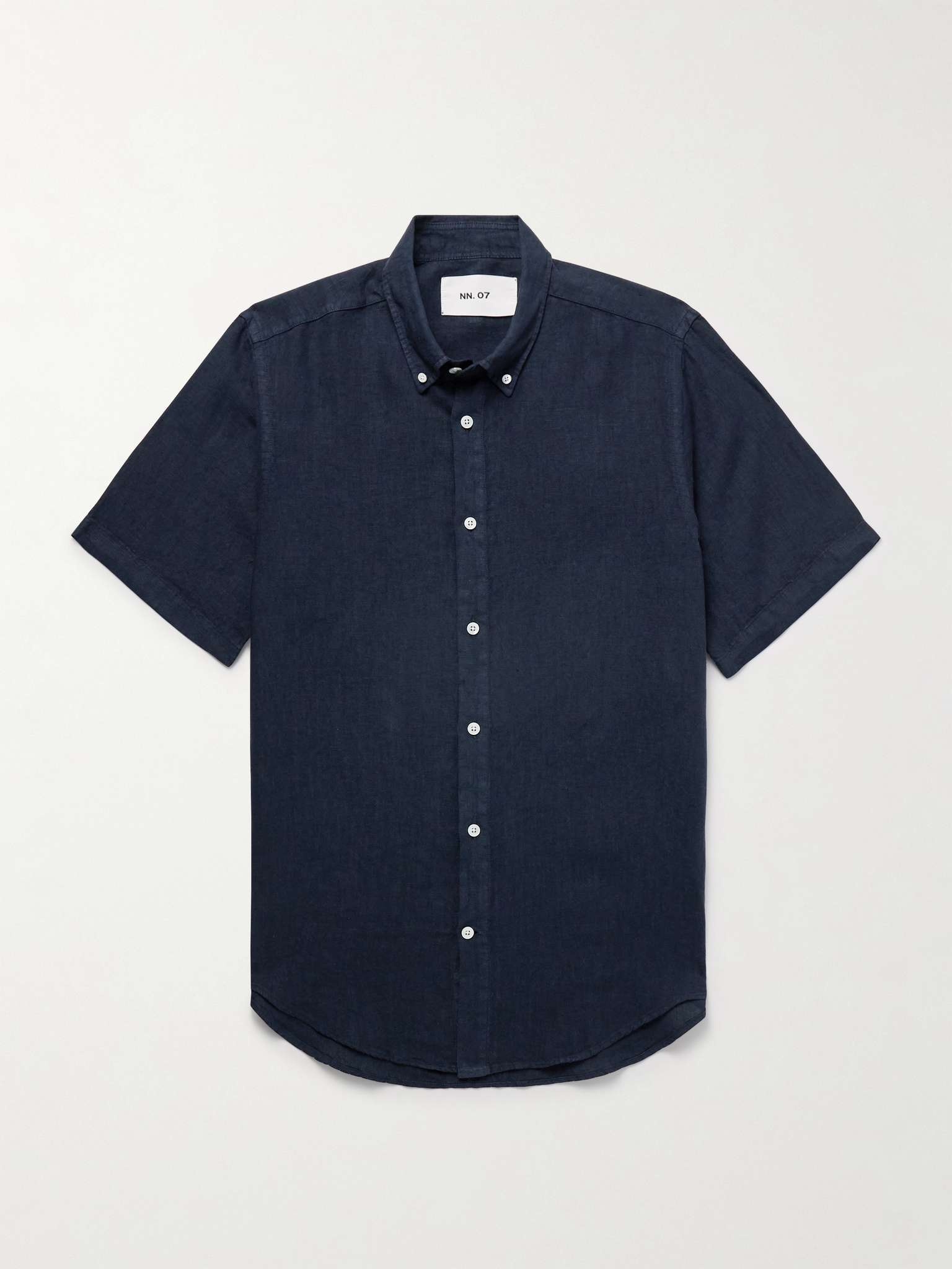 Arne 5706 Button-Down Collar Linen Shirt - 1