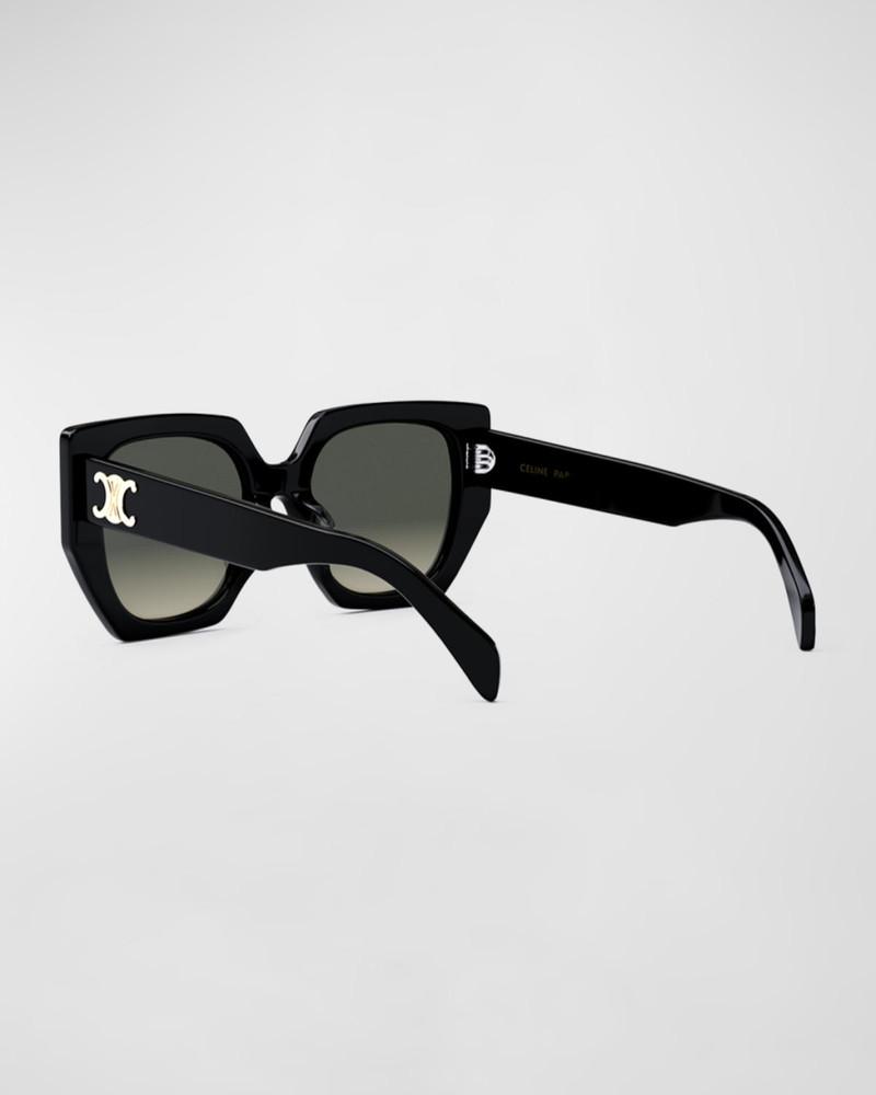 CELINE Triomphe Logo Acetate Butterfly Sunglasses outlook