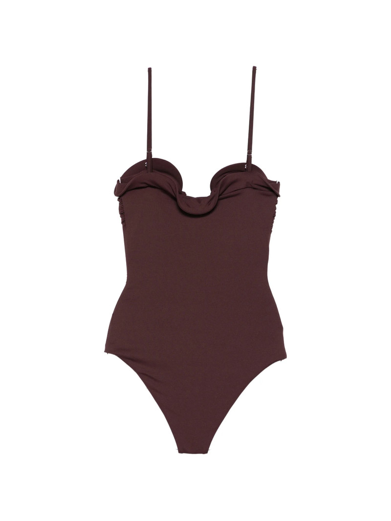 MAGDA BUTRYM Magda Butrym Ruffled Flower-appliqué Swimsuit outlook