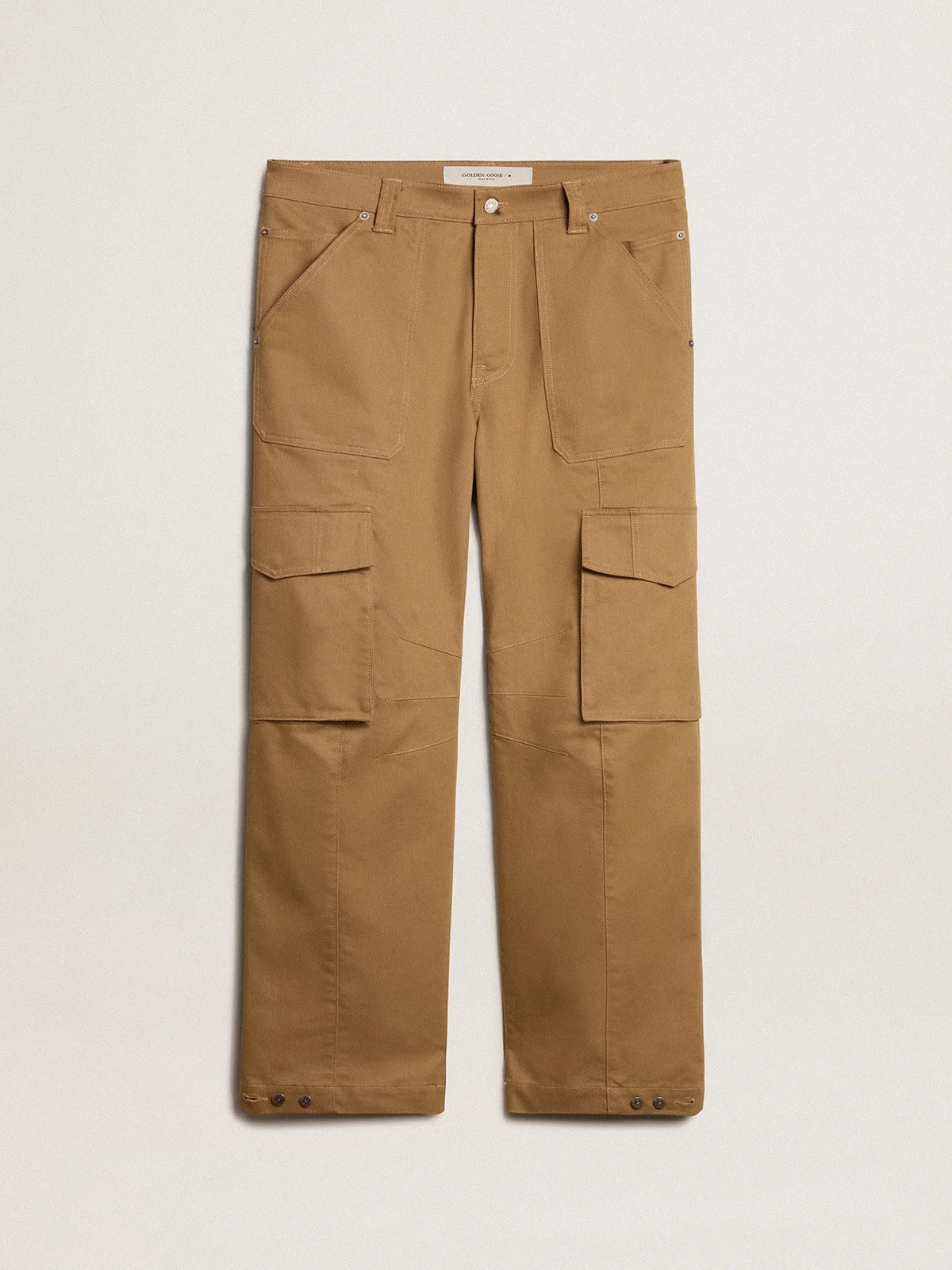 Beige khaki cargo pants - 1