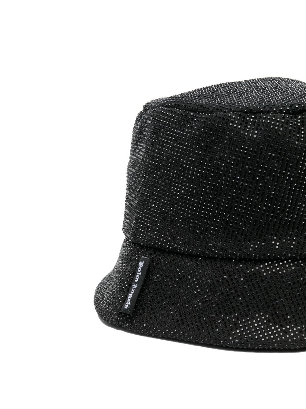 palm-patch rhinestone bucket hat - 2